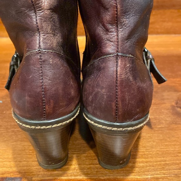 Vintage Desmo 90s classic brown weathered western leather boots bootie size US 7 - Picture 5 of 15